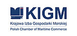 Krajowa Izba Gospodarki Morskiej Logo der Krajowa Izba Gospodarki Morskiej mit stilisiertem blauen Schiffsbuch‑Symbol und der Abkürzung KIGM.